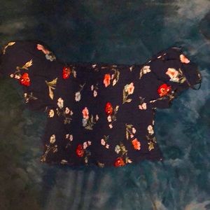 Flower Crop Top- off the shoulders.